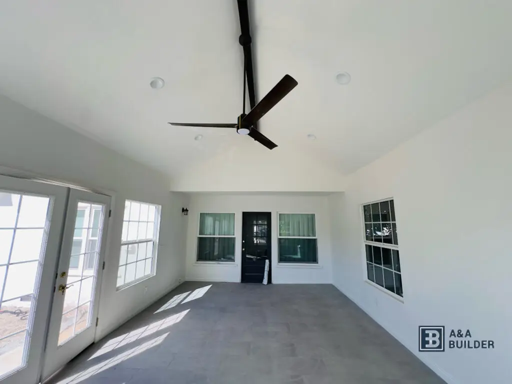 Vaulted Ceiling Installation in Alhambra — home addition project